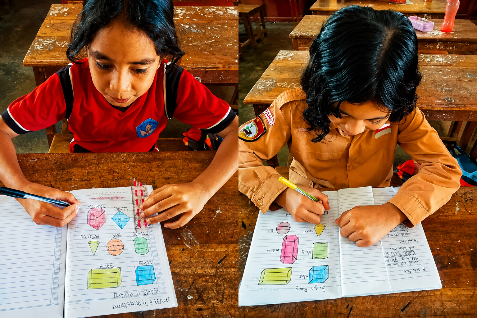 Belajar Sambil Berkarya: Menggambar Bangun Ruang di Kelas IV SD GMIT Oehani